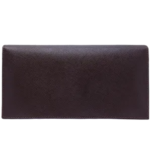 72 Smalldive Saffiano Leather Travel Wallet Brown