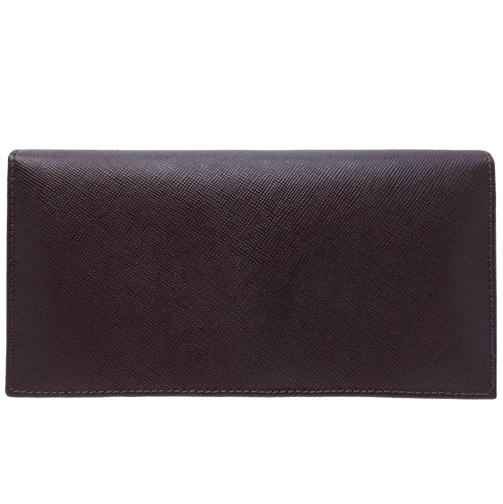 72 Smalldive Saffiano Leather Travel Wallet Brown