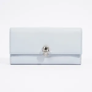 Alexander McQueen Long Wallet Light Blue Leather