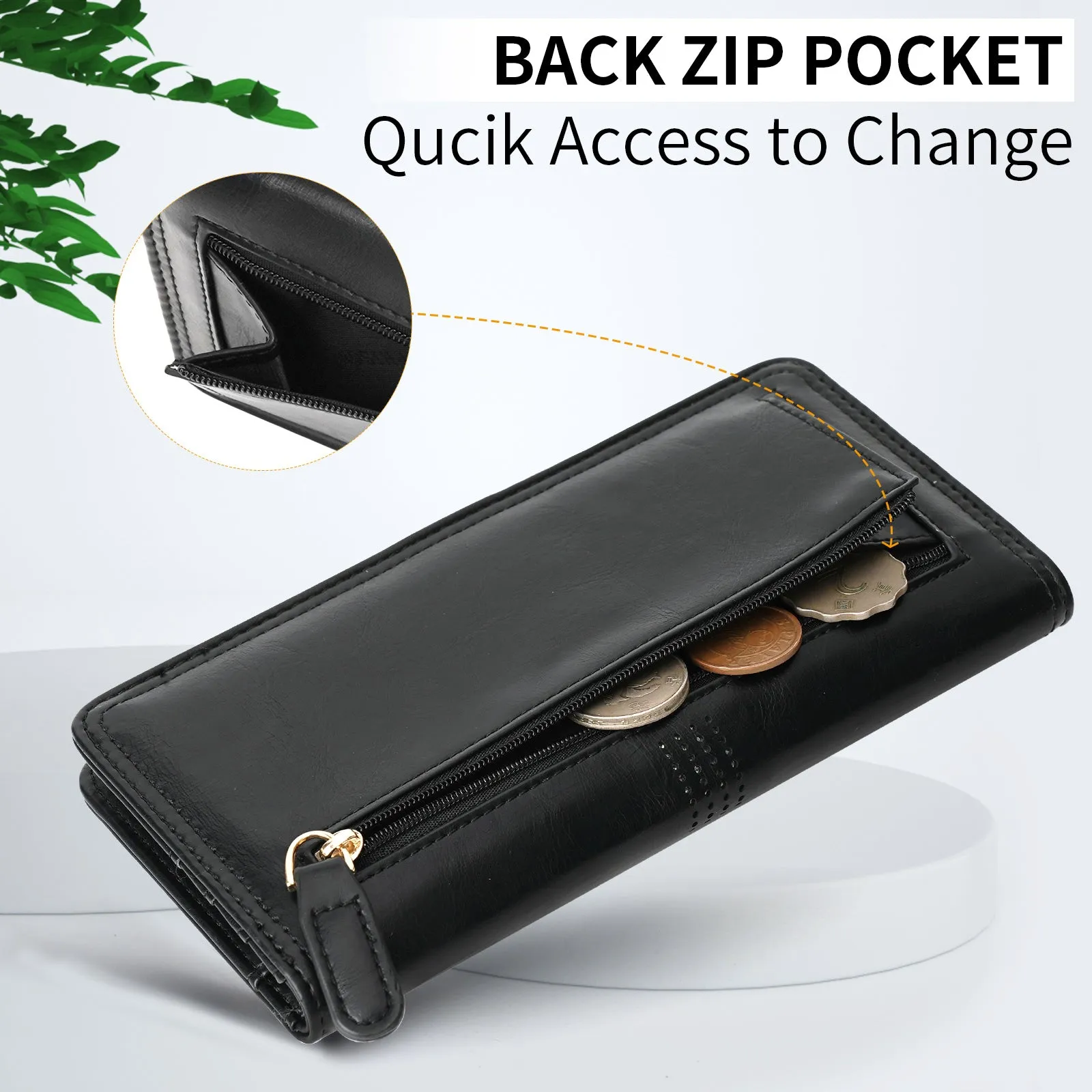 APHISON Ultra Slim RFID Long Wallet - 126