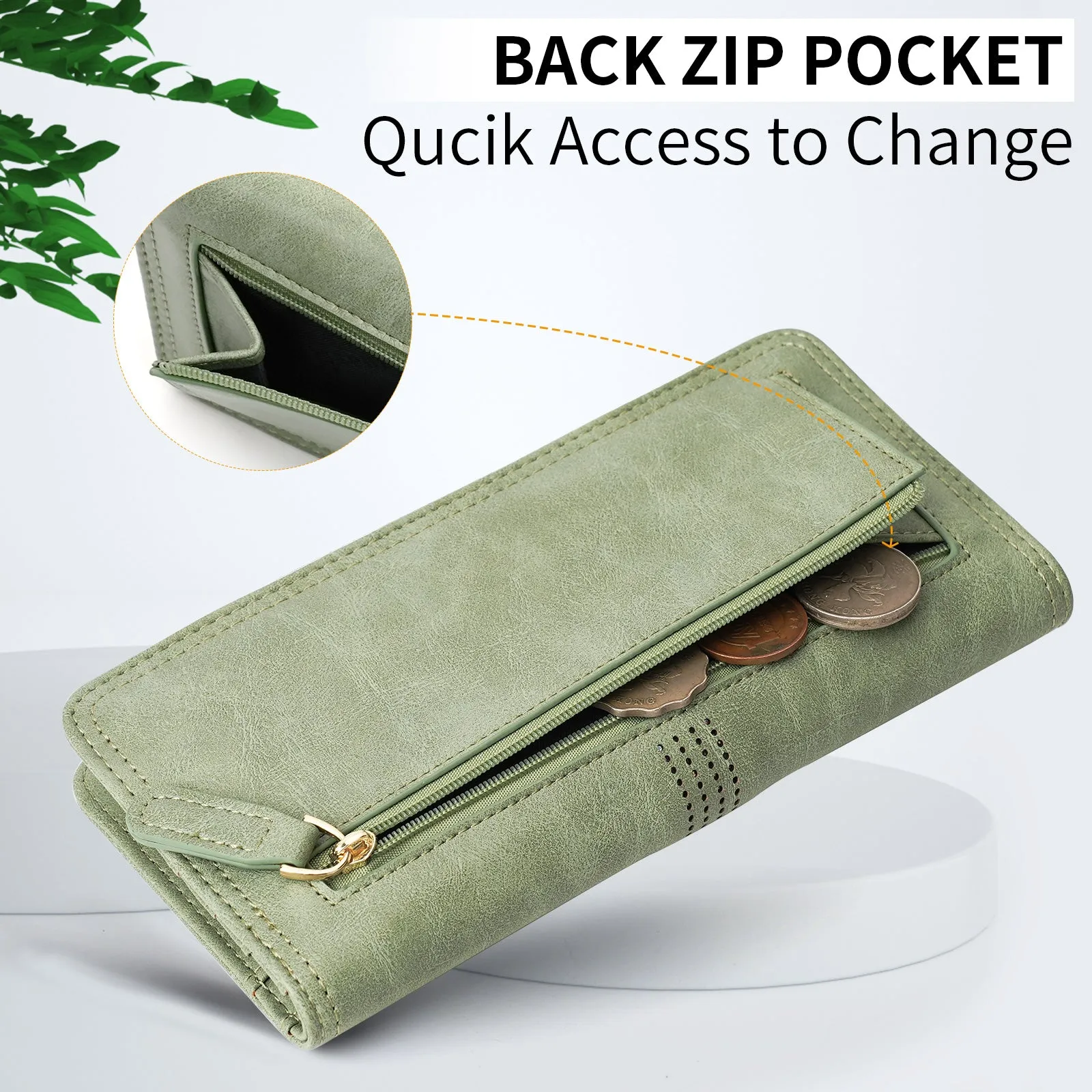 APHISON Ultra Slim RFID Long Wallet - 126