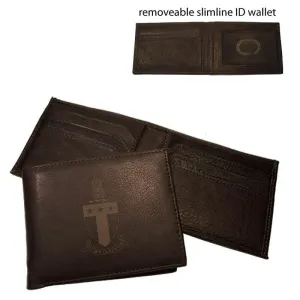 ATO Brown Leather Crest Bi-Fold Wallet