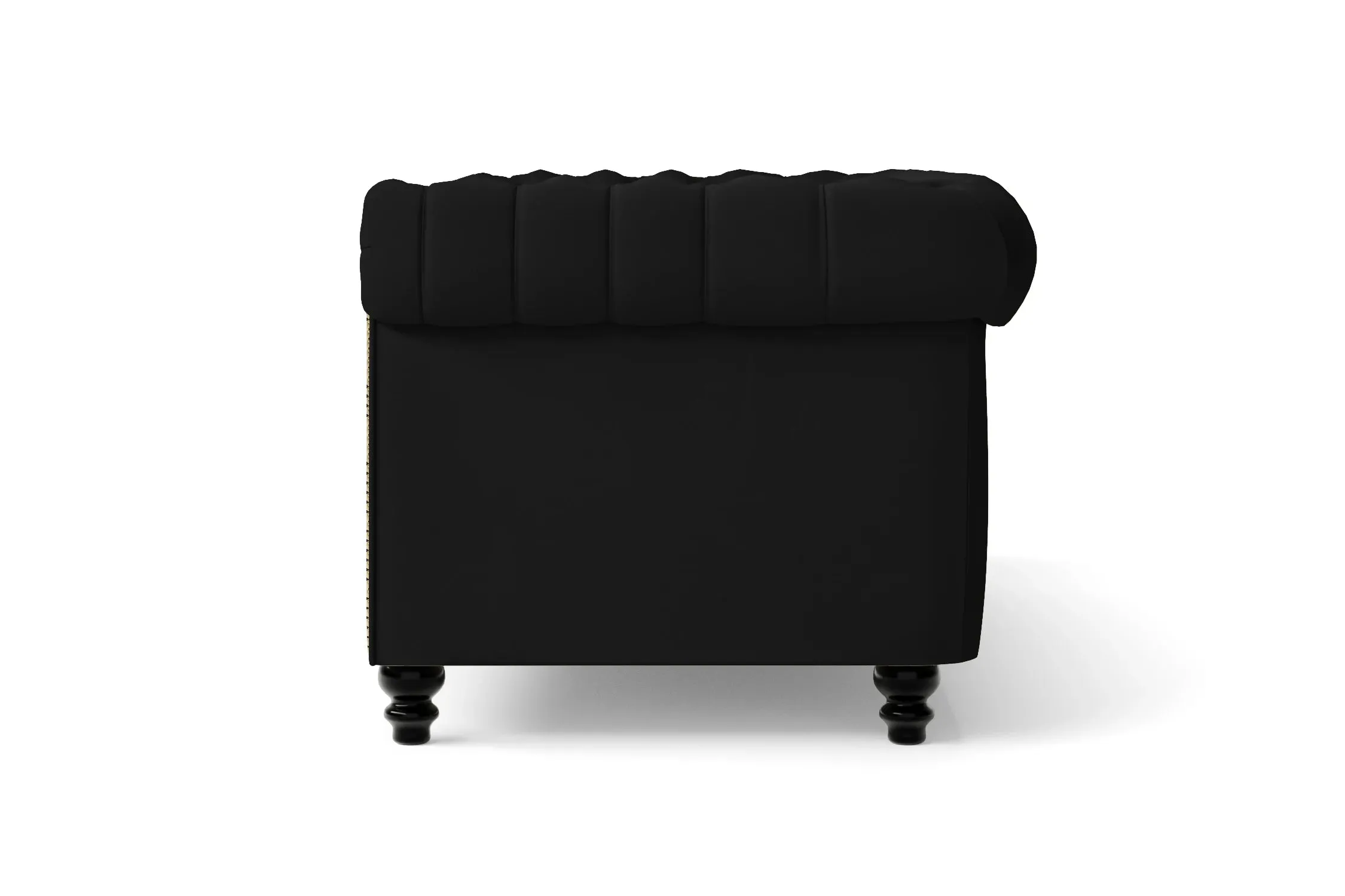 Aversa 2 Seater Sofa Black Leather