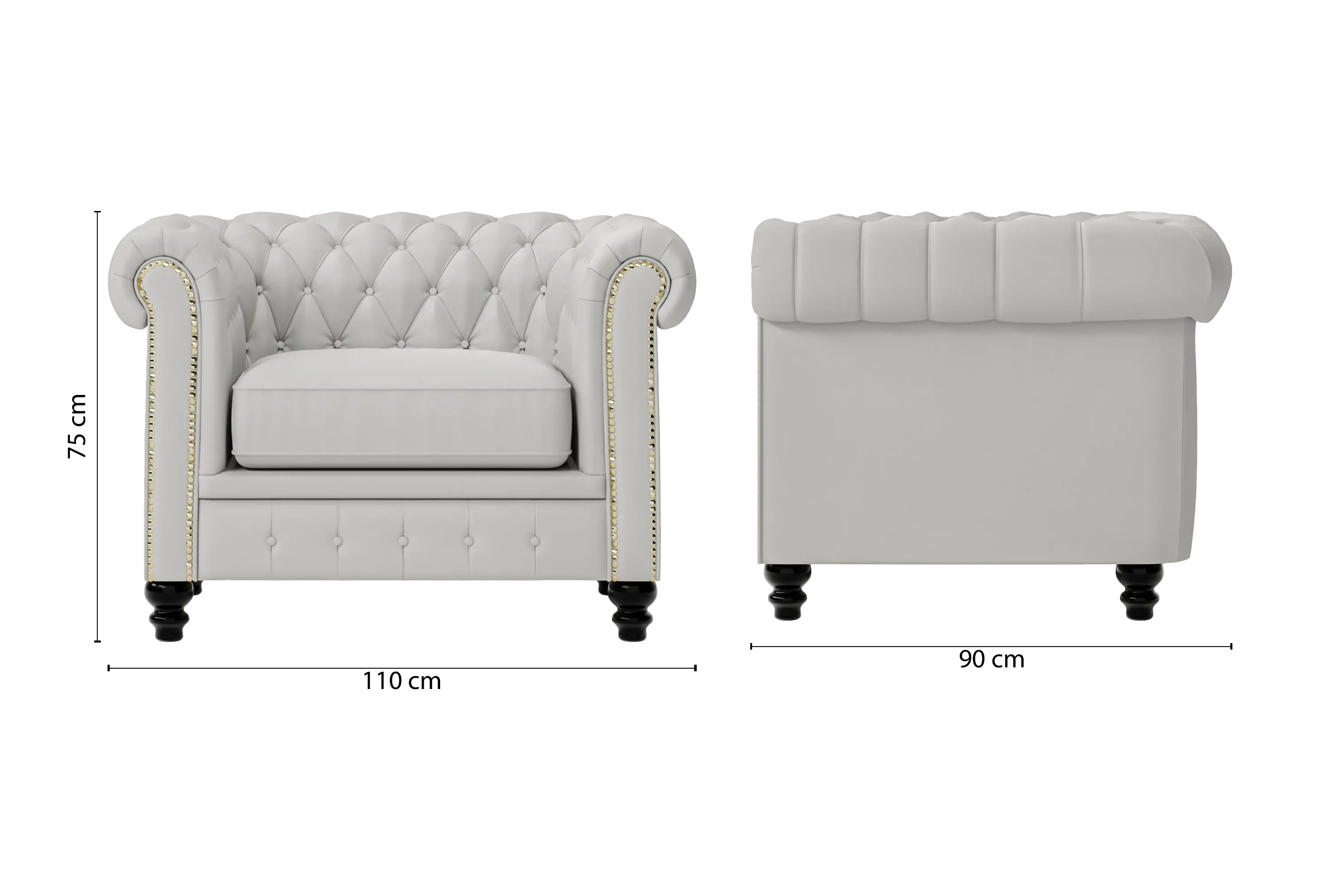 Aversa Armchair White Leather