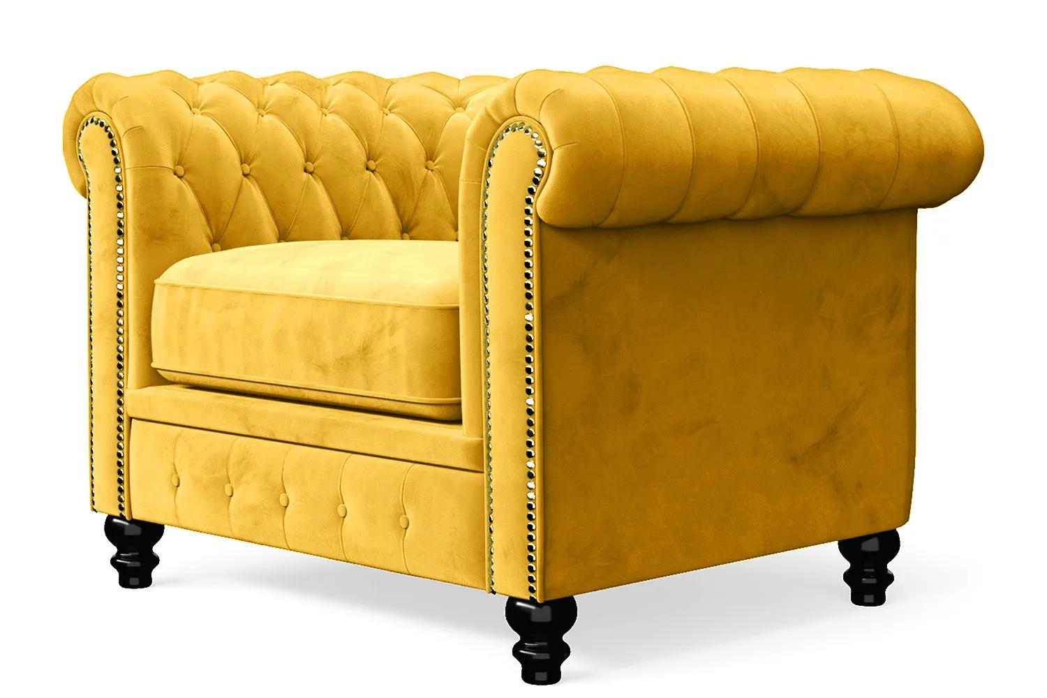 Aversa Armchair Yellow Velvet