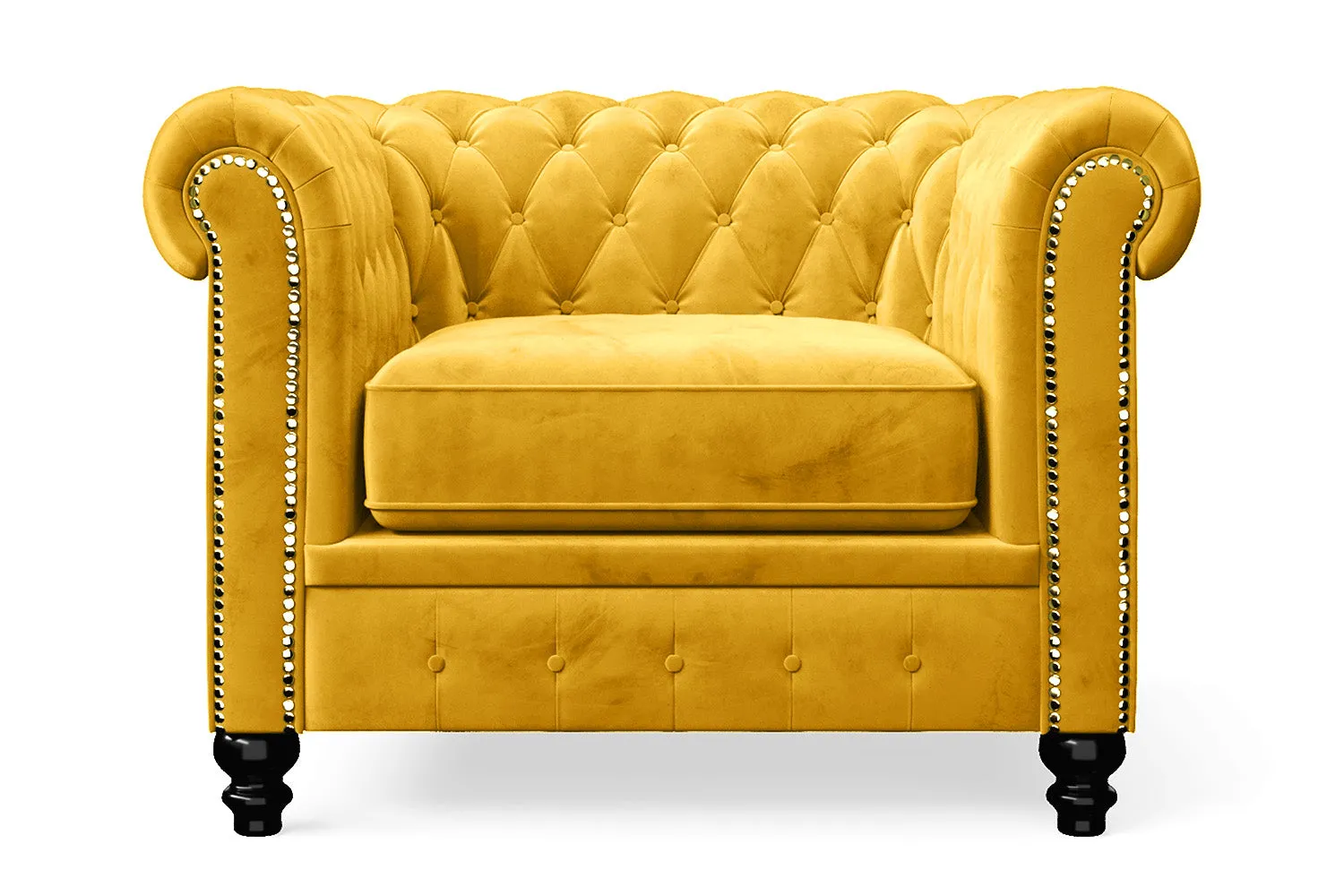 Aversa Armchair Yellow Velvet