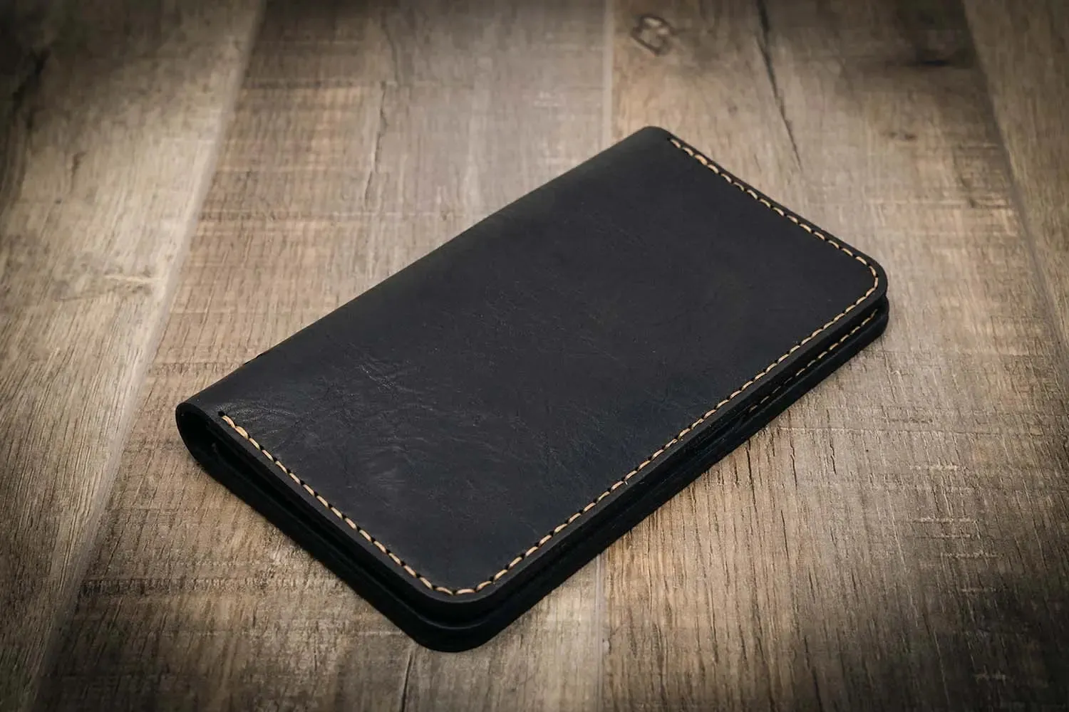 Badge Long Wallet - Black