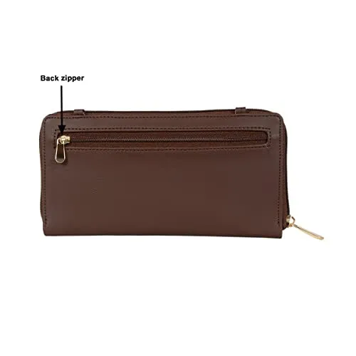 Baggit Women's Ziparound Wallet - Extra Large (Brown)