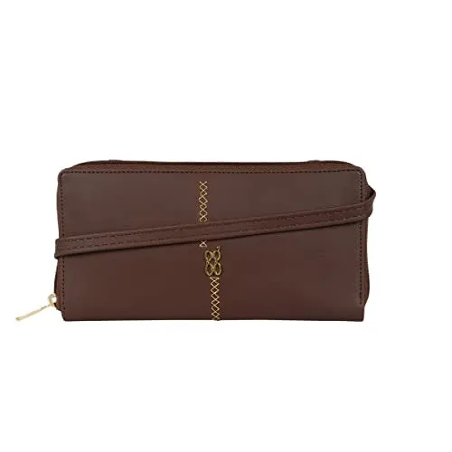 Baggit Women's Ziparound Wallet - Extra Large (Brown)