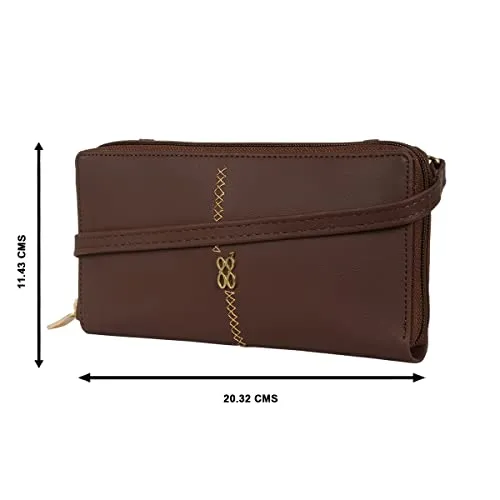 Baggit Women's Ziparound Wallet - Extra Large (Brown)