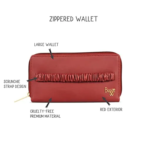 Baggit Women's Ziparound Wallet - Large (Red)