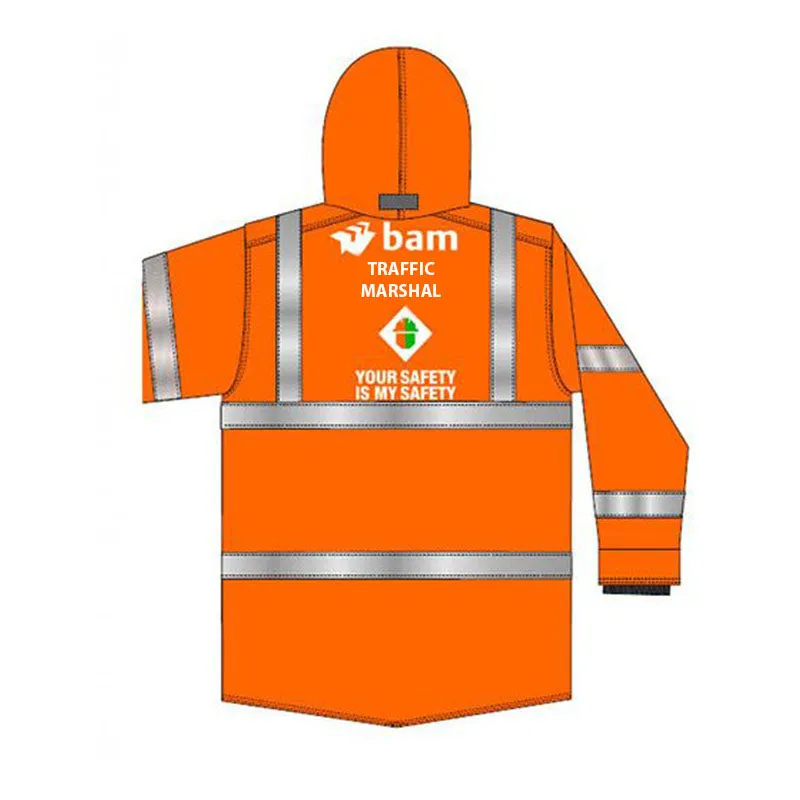 BAM Hi Vis Bomber Jacket - Orange