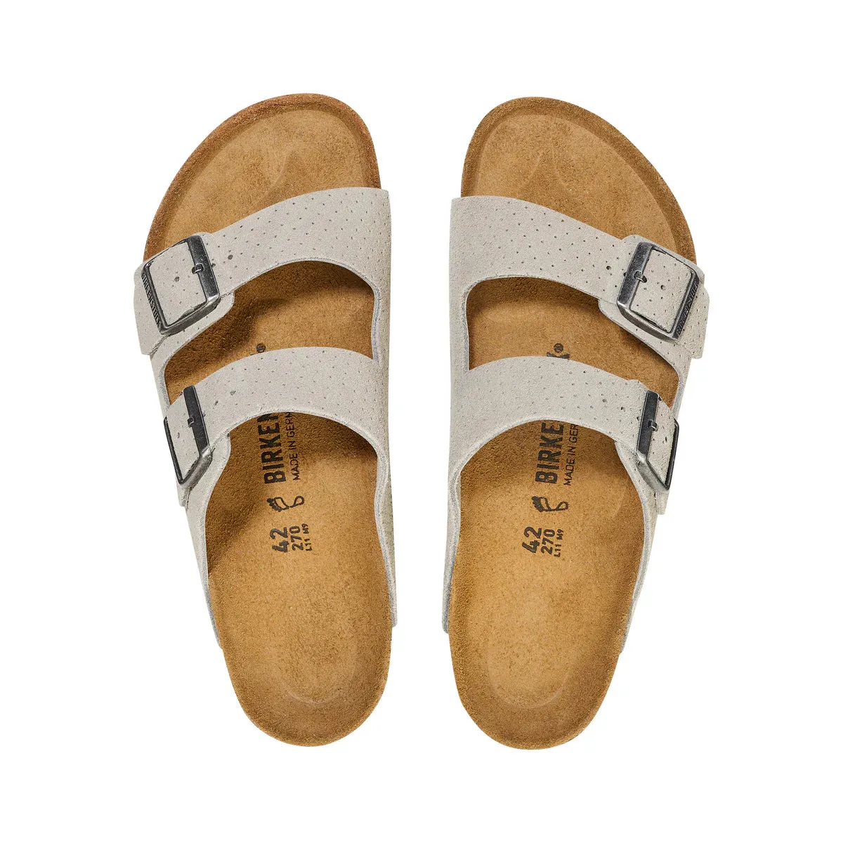 Birkenstock Stone Coin Embossed Suede Leather