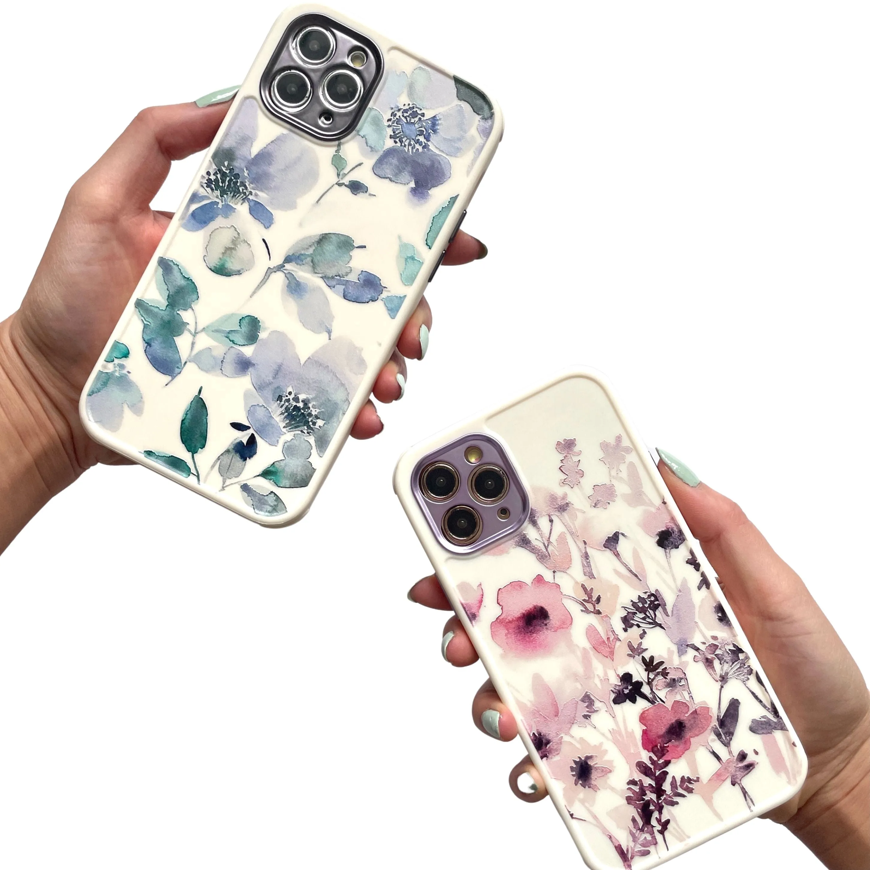 Blue Dream Watercolor Floral Camera Protector Phone Case