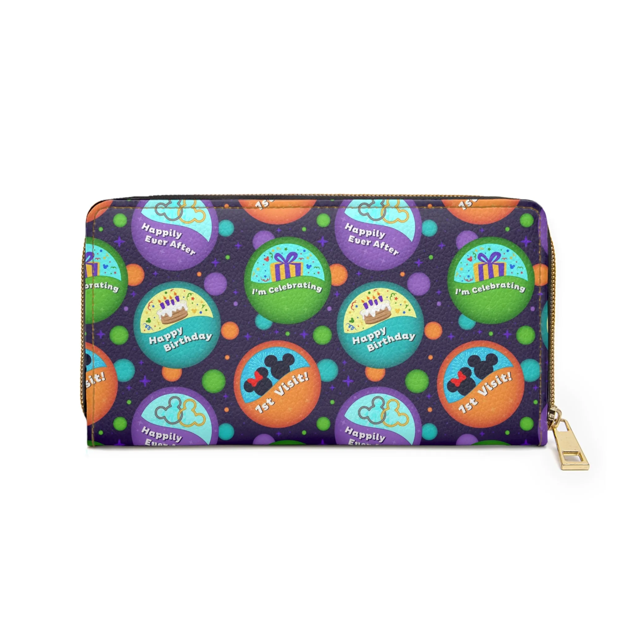 Button Collector Zipper Wallet