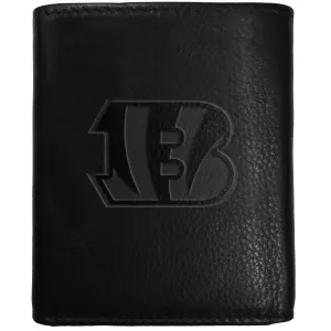 Cincinnati Bengals Embossed Leather Tri-fold Wallet