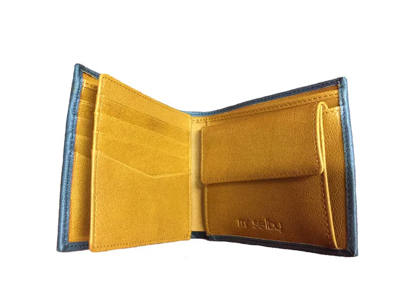 COLT - Mr Selby Mens Tan and Grey Genuine Leather Wallet in Gift Box