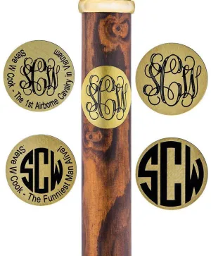 Custom Engraving on Brass Circle: Make Your Cane Unique