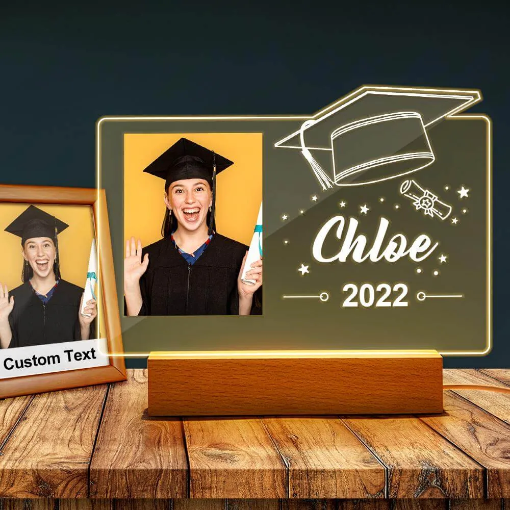 Custom Personalized Graduation Photo 3D Night Light