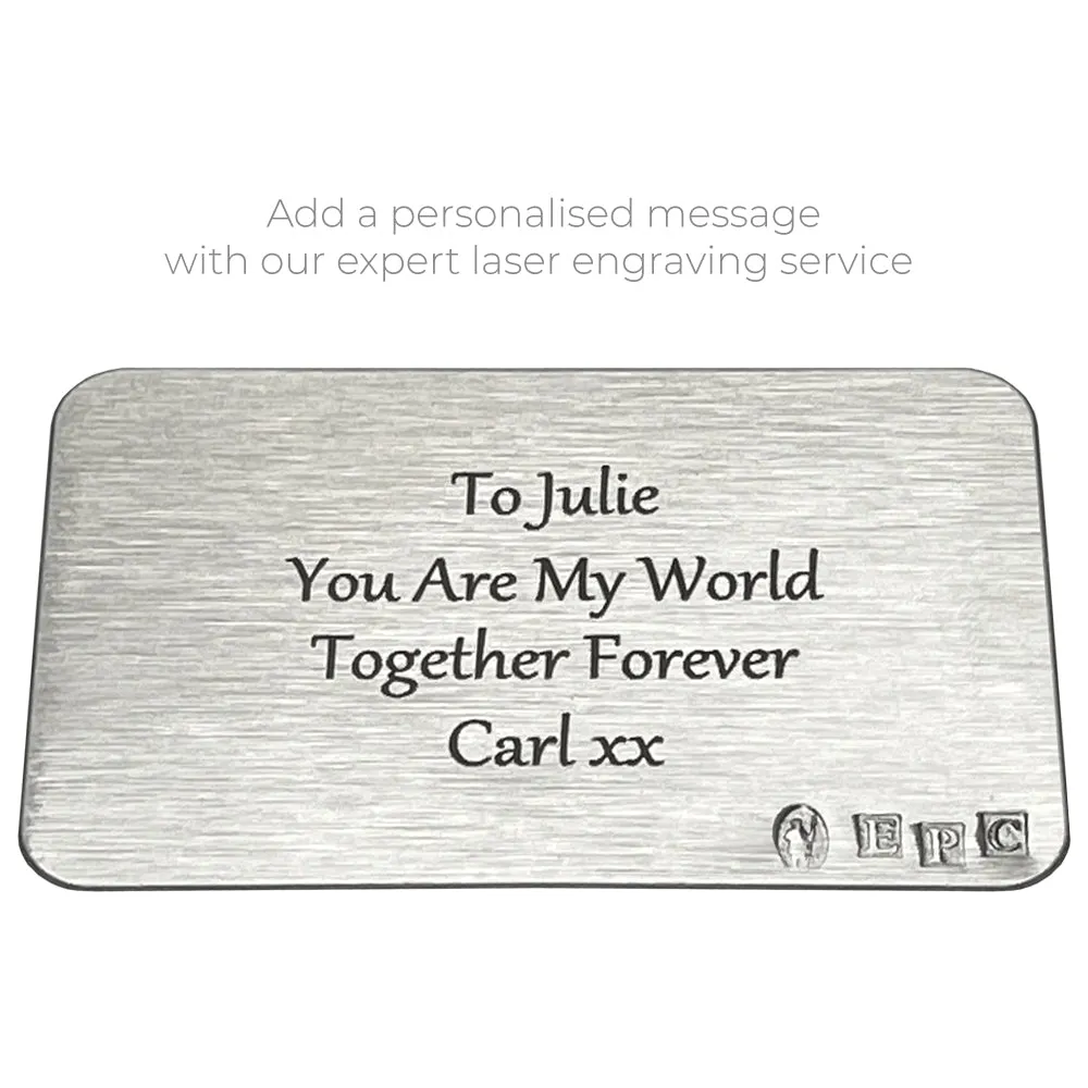 Dad Sentimental Metal Wallet or Purse Keepsake Card Gift - Cute Gift Set From Daughter Son For Men