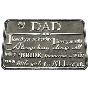 Dad Sentimental Metal Wallet or Purse Keepsake Card Gift - Cute Gift Set From Daughter Son For Men