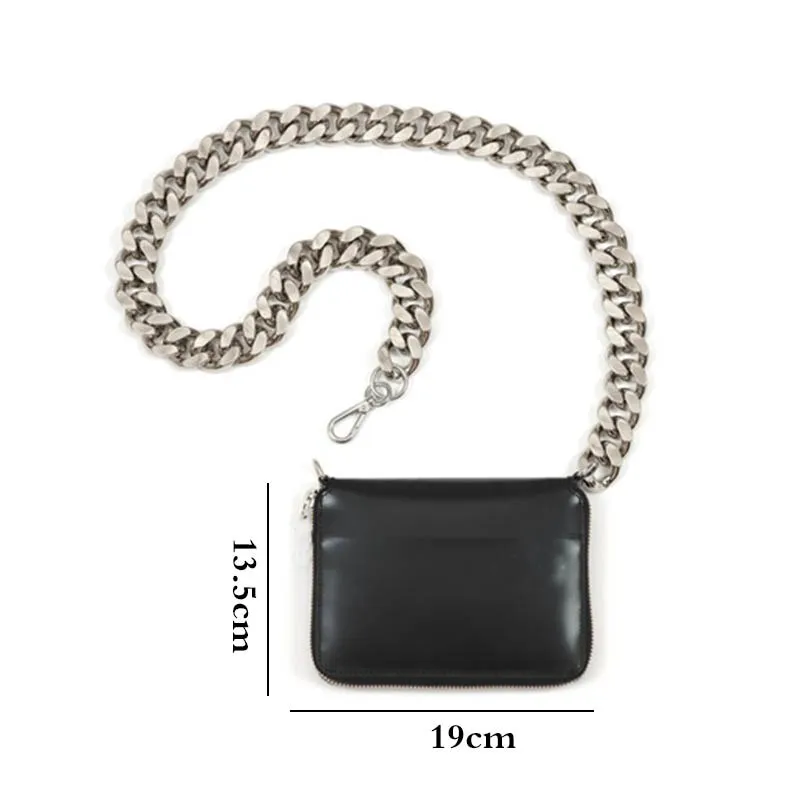 deanwangkt - Luxury Women Totes ins hot style thick metal chain shoulder bag bike wallet mini bag coin purse Fashion chest pack Strap Clutch