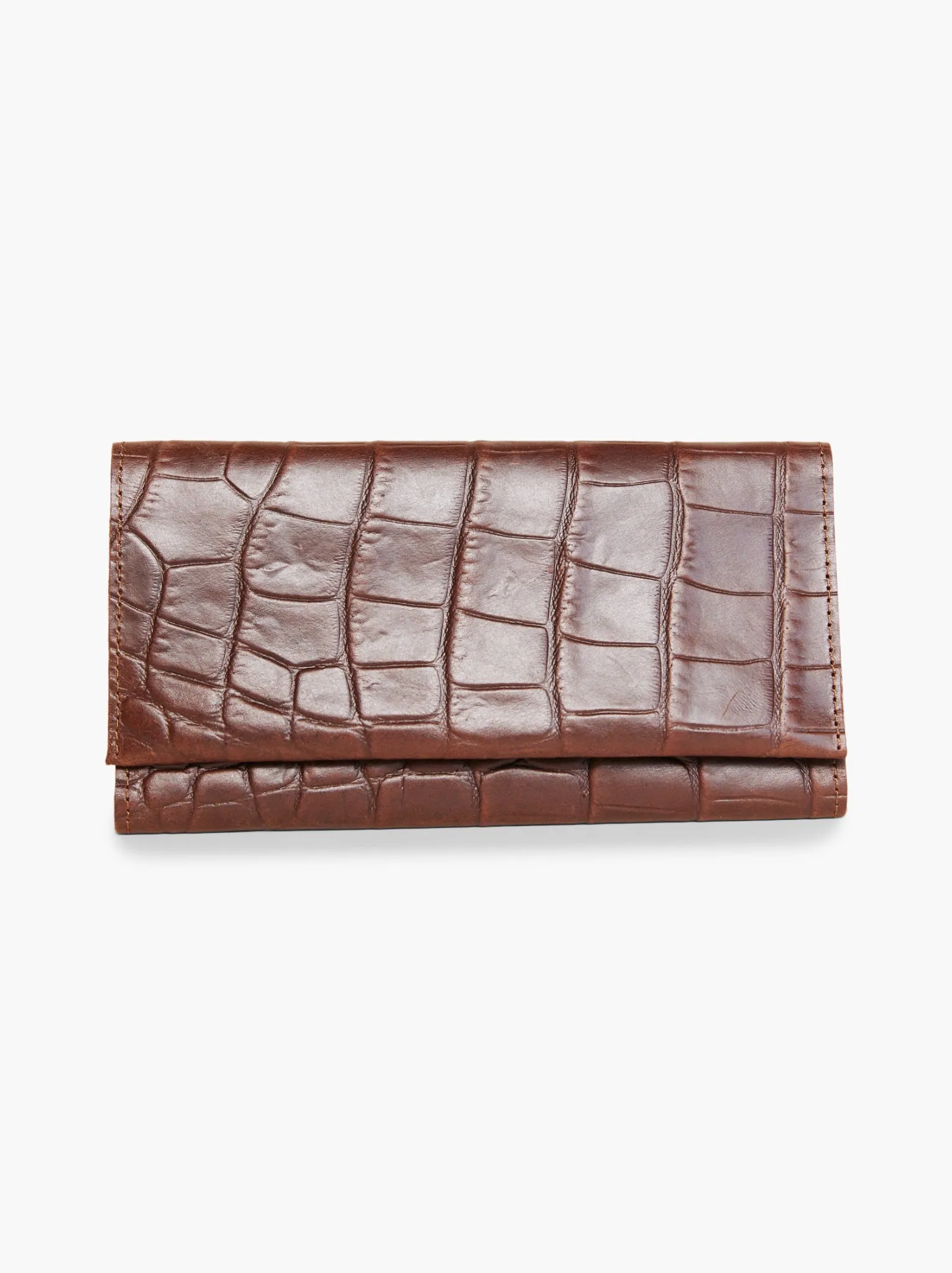 Debre Croc-Embossed Wallet