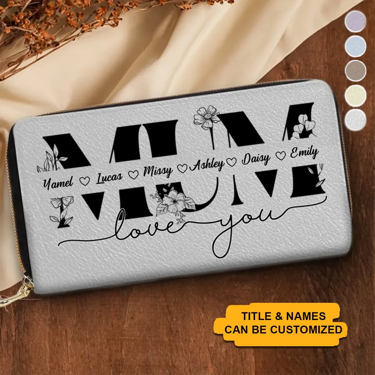 Family - A Mother's Love Is Like A Flower - Personalized Clutch Purse