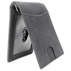 Fidelo Bifold Leather Minimalist Wallet  RFID Slim Wallet for Men with Money