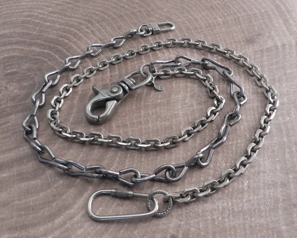 Flat Iron & Jack Chain Double Wallet Chain