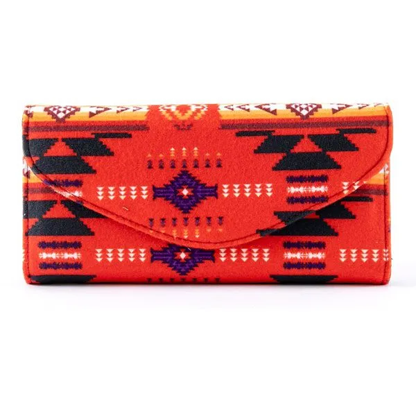 Fleece Printed Wallet W/ Foldback