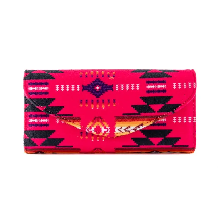 Fleece Printed Wallet W/ Foldback