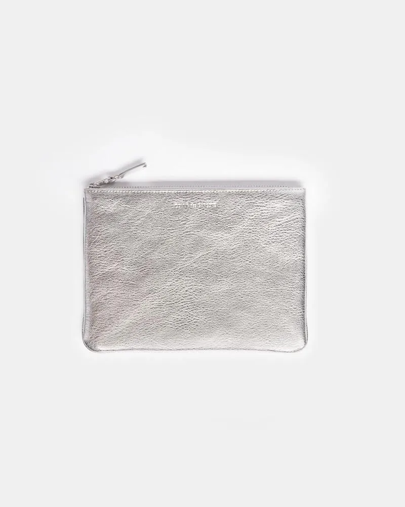 Gold Line Wallet in Silver