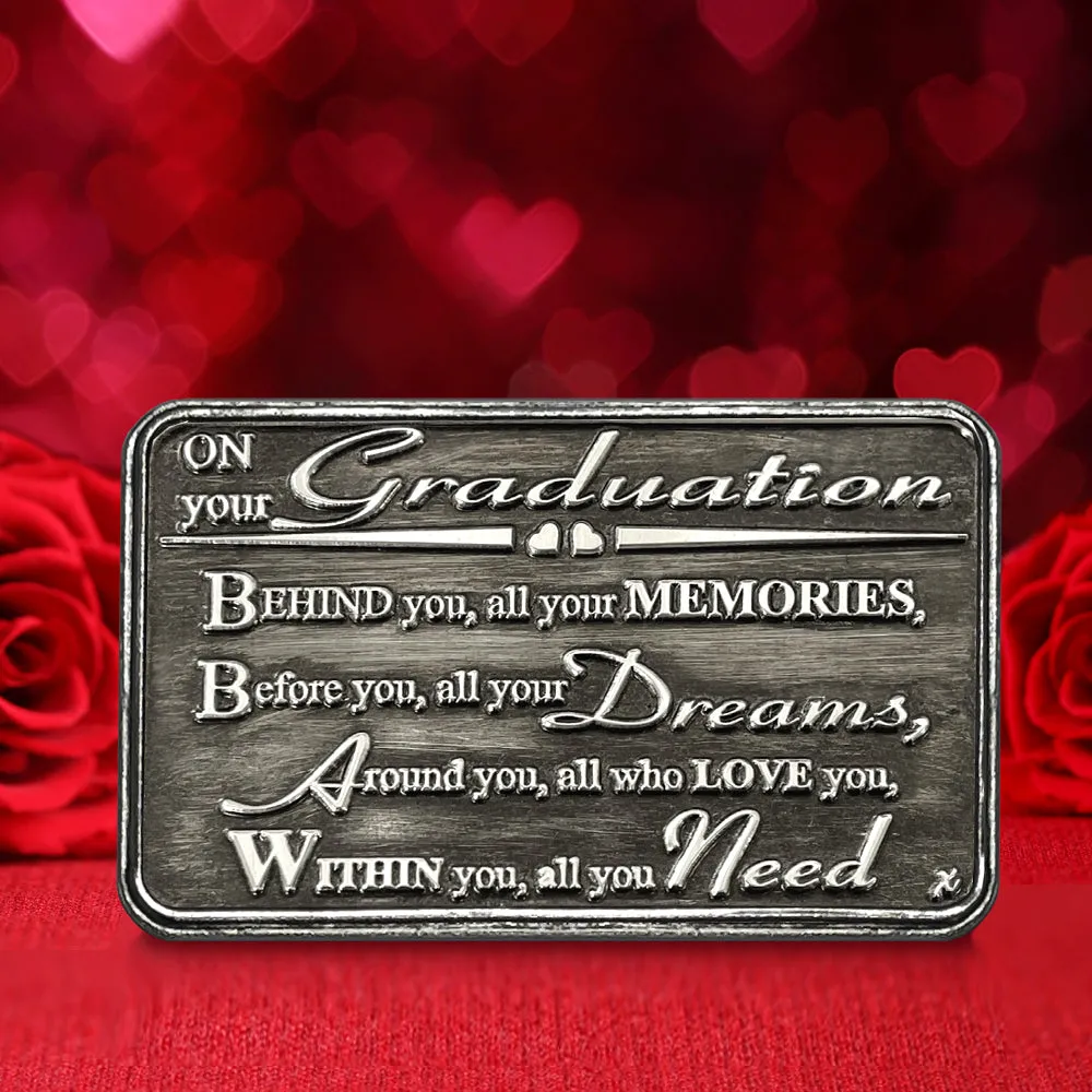 Graduation Sentimental Metal Wallet or Purse Keepsake Card Gift - Thoughtful Gift Set From Husband Wife Boyfriend Girlfriend Partner Son Daughter Niece Nephew Uncle Auntie Grandad Grandma