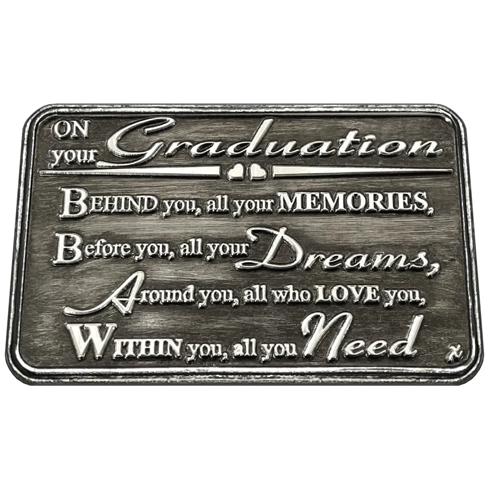 Graduation Sentimental Metal Wallet or Purse Keepsake Card Gift - Thoughtful Gift Set From Husband Wife Boyfriend Girlfriend Partner Son Daughter Niece Nephew Uncle Auntie Grandad Grandma