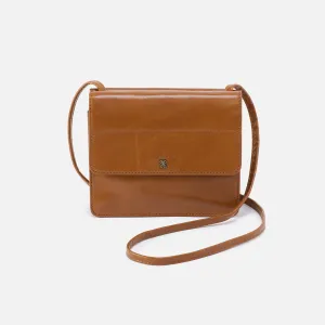 Jill Wallet Crossbody in Polished Leather - Truffle