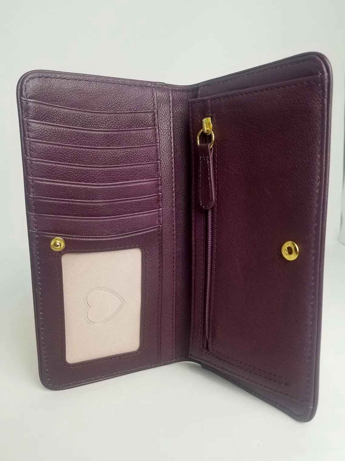 Juicy Couture Plum Rectangle Leather Wallet