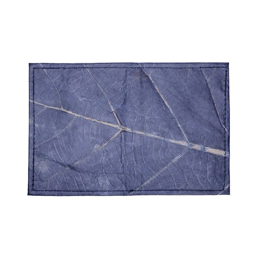 Leaf Leather Travel Wallet - Blue