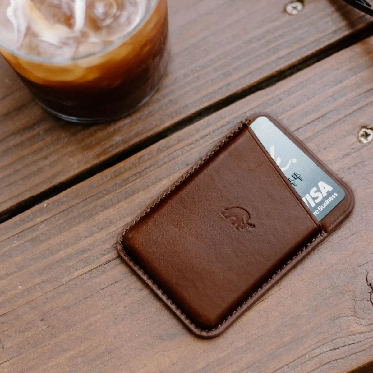 Leather Magnetic Wallet - Terra