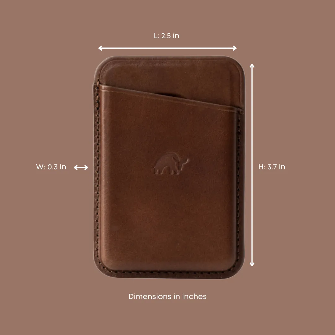 Leather Magnetic Wallet - Terra