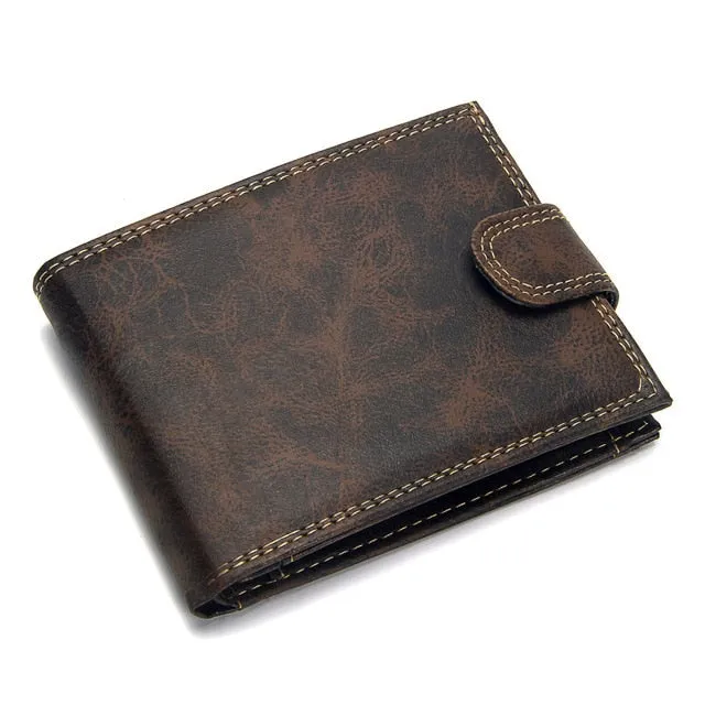 Luxury Designer Mens Wallet Leather PU Bifold Short Wallets Men Hasp Vintage Male Purse Coin Pouch Multi-functional Cards Wallet