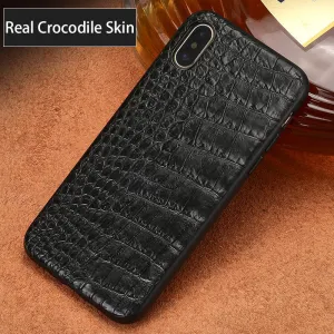 Luxury Real Crocodile Leather Case For Iphone Models