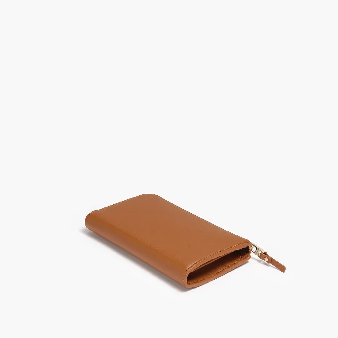 Magnolia Leather Wallet - Cactus Leather - Cognac / Gold / Camel