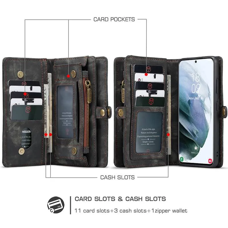 Multifunctional Wallet PU Leather Case for Galaxy