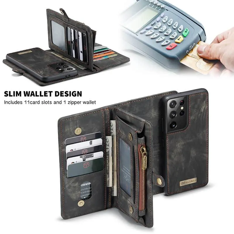 Multifunctional Wallet PU Leather Case for Galaxy