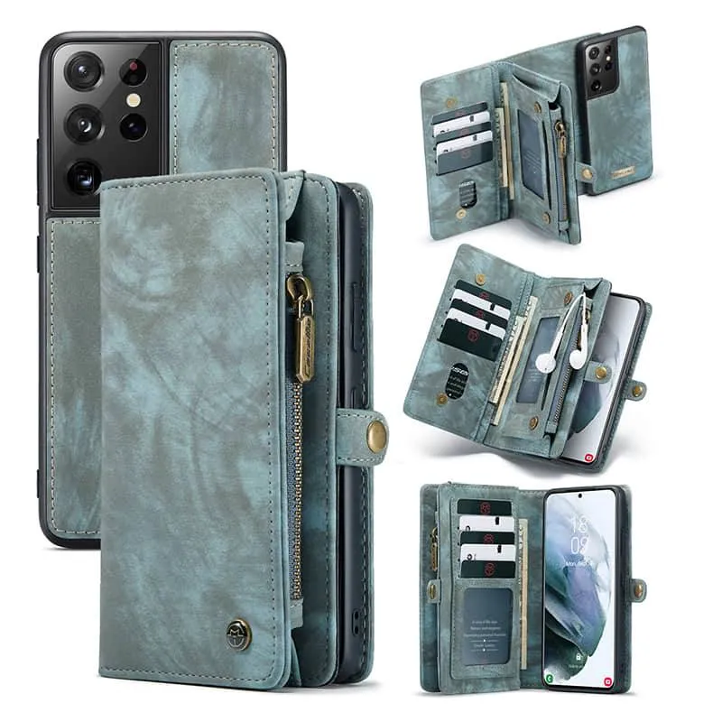 Multifunctional Wallet PU Leather Case for Galaxy