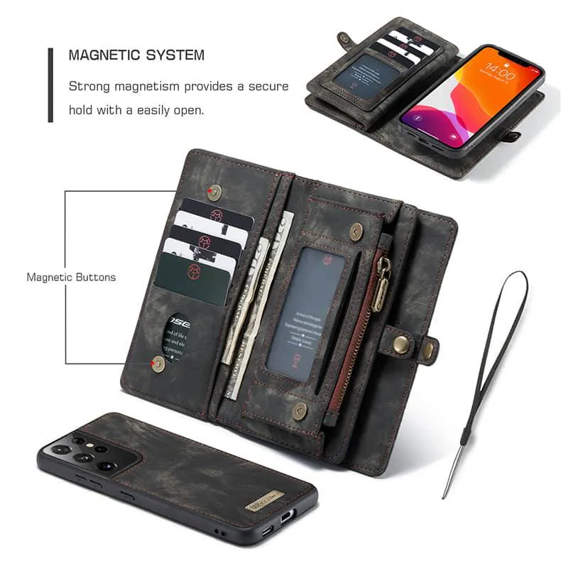 Multifunctional Wallet PU Leather Case for Galaxy