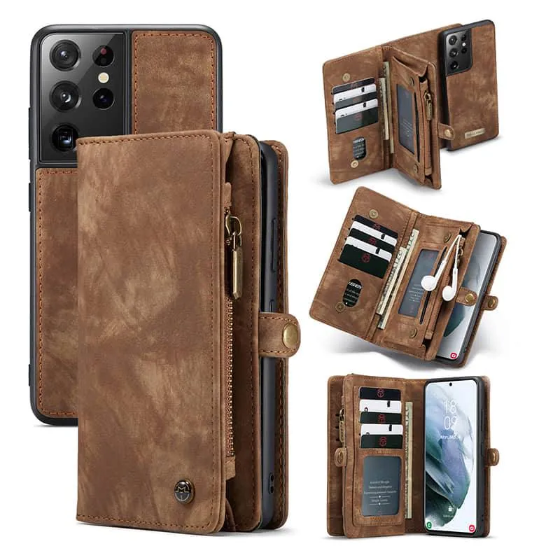 Multifunctional Wallet PU Leather Case for Galaxy