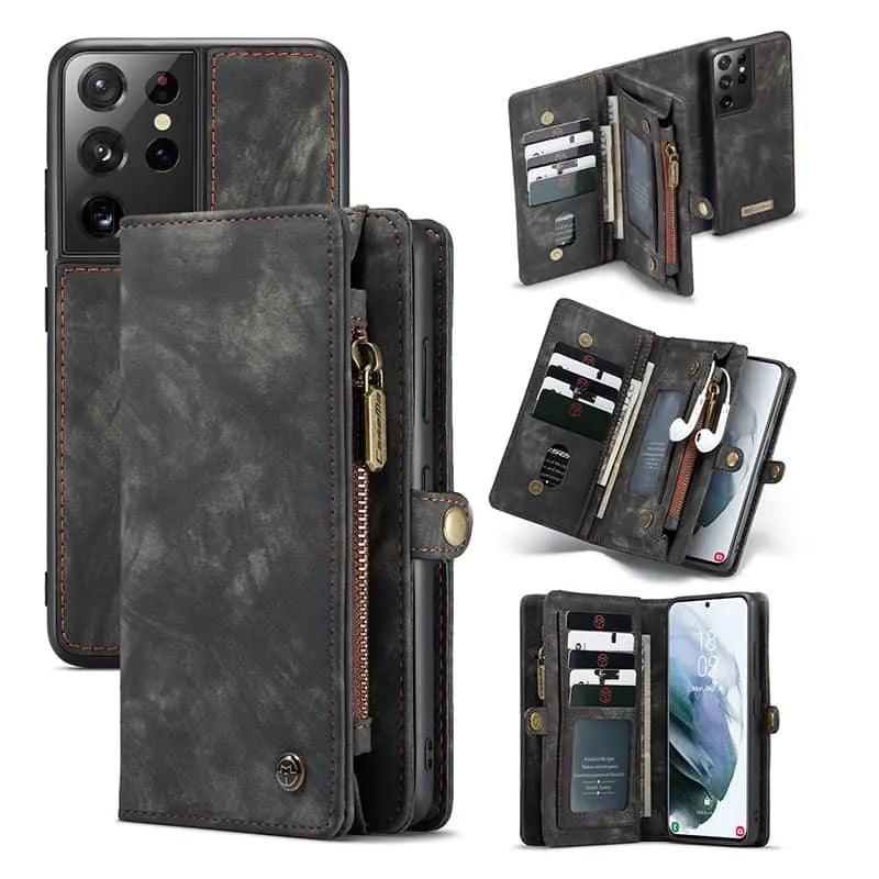 Multifunctional Wallet PU Leather Case for Galaxy