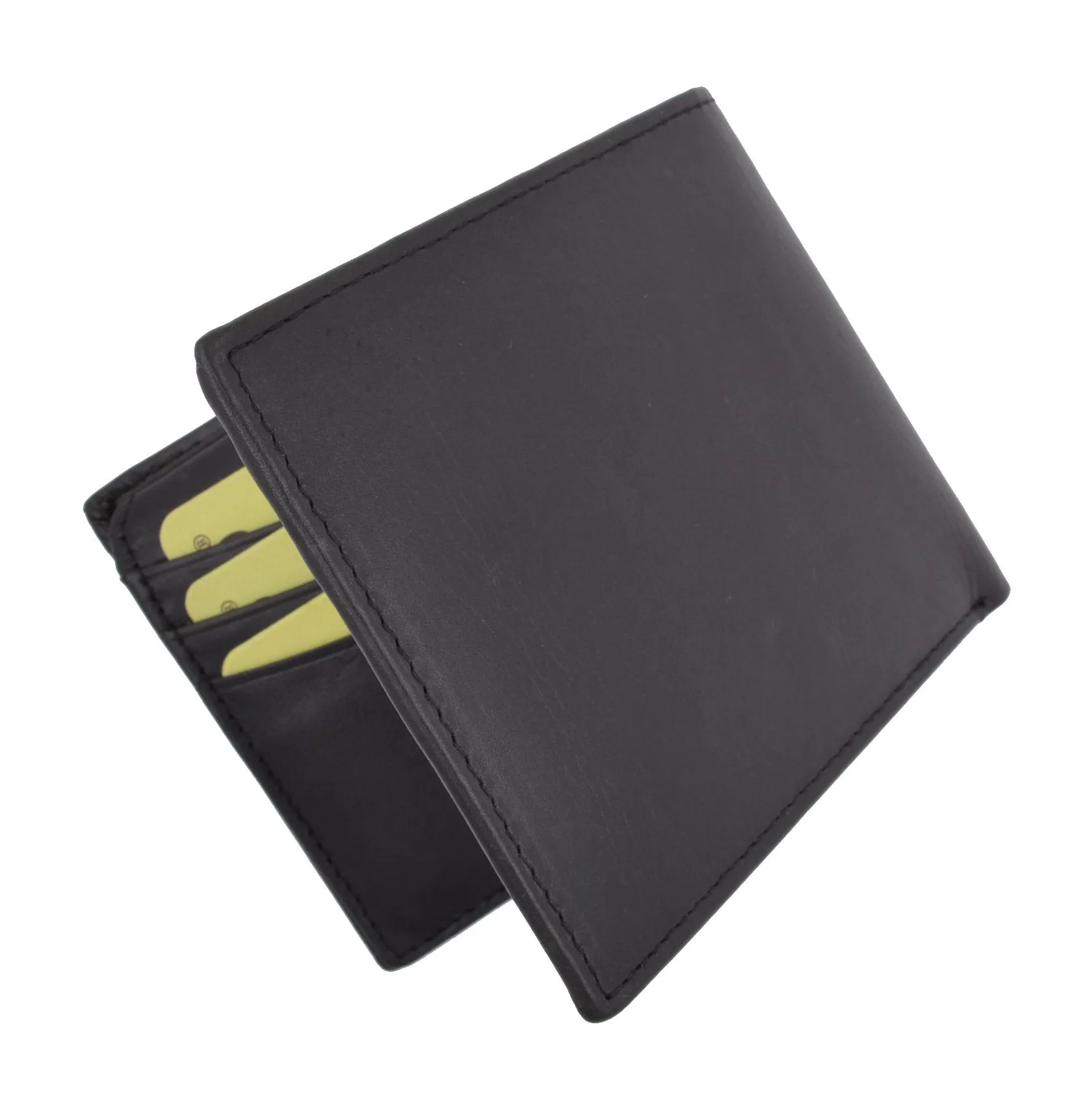 New Cavelio High Quality Mens Genuine Leather Flap Up ID Card Holder Bifold Wallet 730053